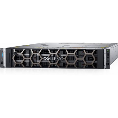 Сервер Dell PowerEdge R740xd2 (up to 24x3.5" SAS/SATA) rack 2U / iDRAC9 Enterprise / Rails / Bezel / 3Y WR / 2 x Intel Xeon Silver 4110 / 4 x 32GB ECC RDIMM 3200MHz / 3 x 3.84TB SSD SAS Read Intensive 24Gbps 2.5" in 3.5" Carrier